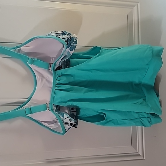 Women's Aqua Floral Swim Set - Picture 4 of 10